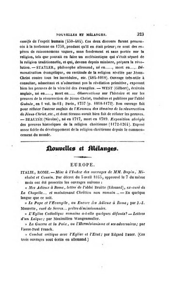 Annales de philosophie chretienne recueil periodique ...