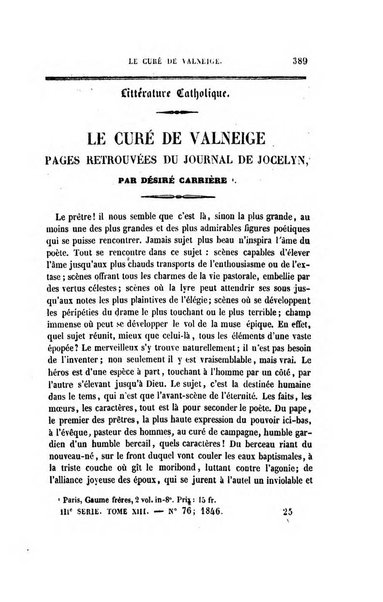 Annales de philosophie chretienne recueil periodique ...