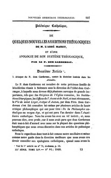 Annales de philosophie chretienne recueil periodique ...