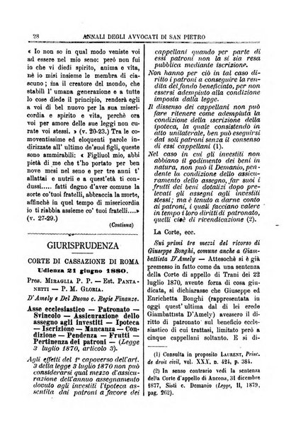 Annali degli avvocati di San Pietro periodico religioso, scientifico, legale