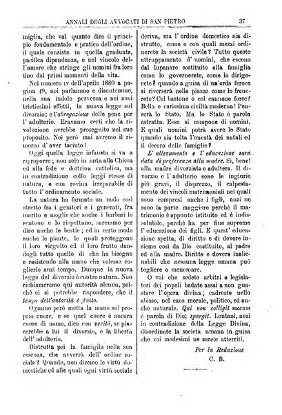 Annali degli avvocati di San Pietro periodico religioso, scientifico, legale