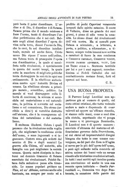 Annali degli avvocati di San Pietro periodico religioso, scientifico, legale