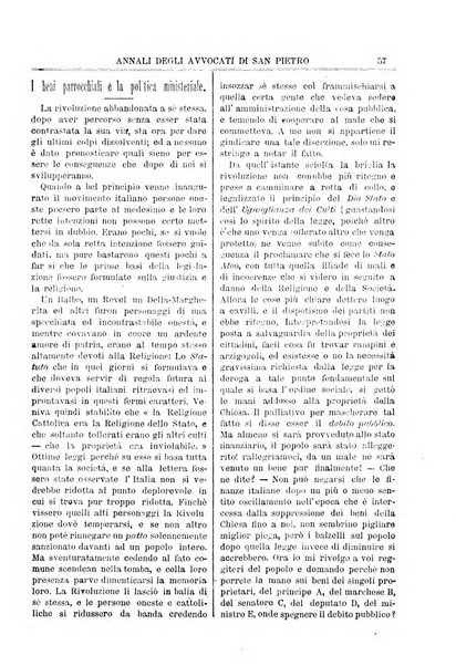 Annali degli avvocati di San Pietro periodico religioso, scientifico, legale