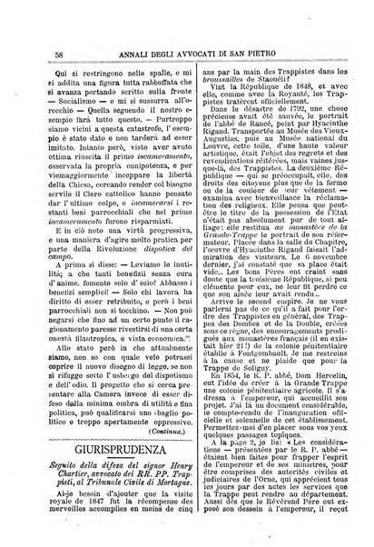 Annali degli avvocati di San Pietro periodico religioso, scientifico, legale