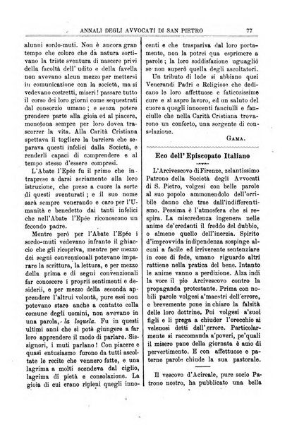 Annali degli avvocati di San Pietro periodico religioso, scientifico, legale