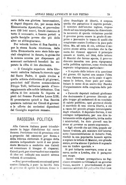 Annali degli avvocati di San Pietro periodico religioso, scientifico, legale