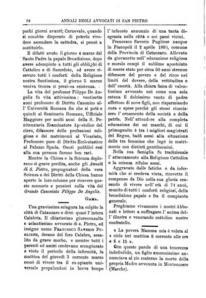 Annali degli avvocati di San Pietro periodico religioso, scientifico, legale