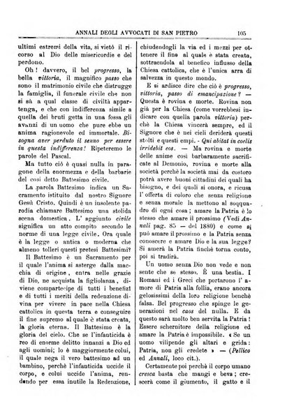 Annali degli avvocati di San Pietro periodico religioso, scientifico, legale