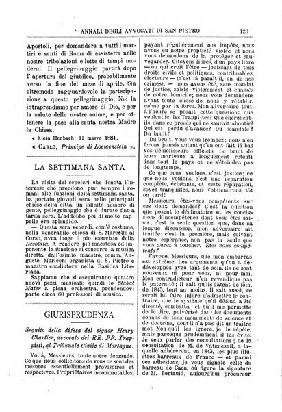 Annali degli avvocati di San Pietro periodico religioso, scientifico, legale