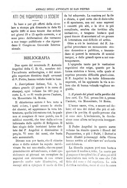 Annali degli avvocati di San Pietro periodico religioso, scientifico, legale