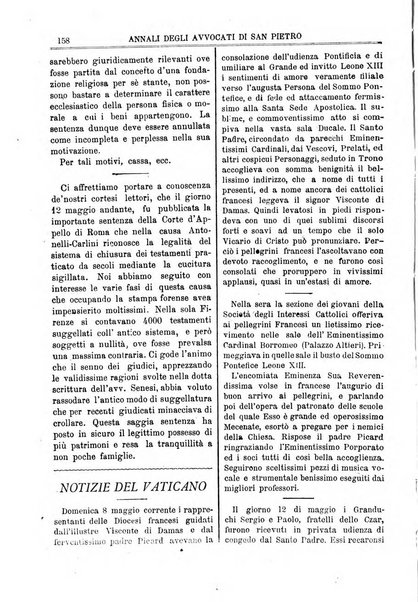 Annali degli avvocati di San Pietro periodico religioso, scientifico, legale