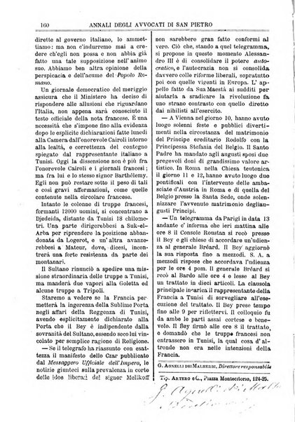 Annali degli avvocati di San Pietro periodico religioso, scientifico, legale