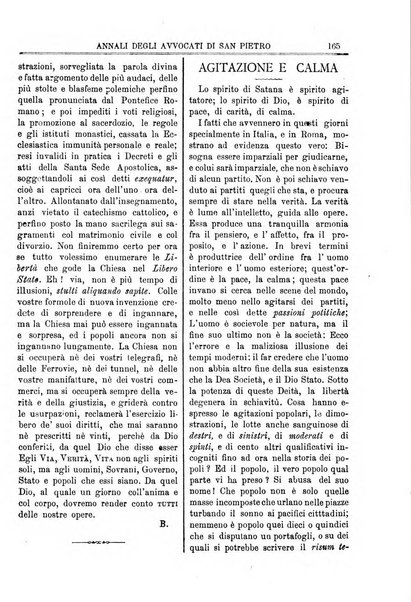 Annali degli avvocati di San Pietro periodico religioso, scientifico, legale