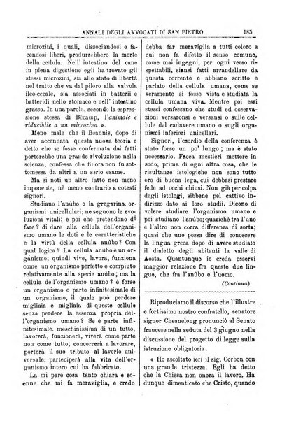 Annali degli avvocati di San Pietro periodico religioso, scientifico, legale