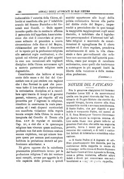 Annali degli avvocati di San Pietro periodico religioso, scientifico, legale