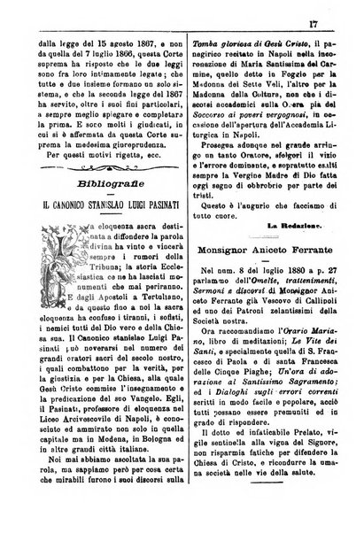 Annali degli avvocati di San Pietro periodico religioso, scientifico, legale