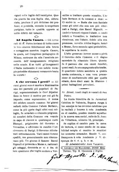 Annali degli avvocati di San Pietro periodico religioso, scientifico, legale