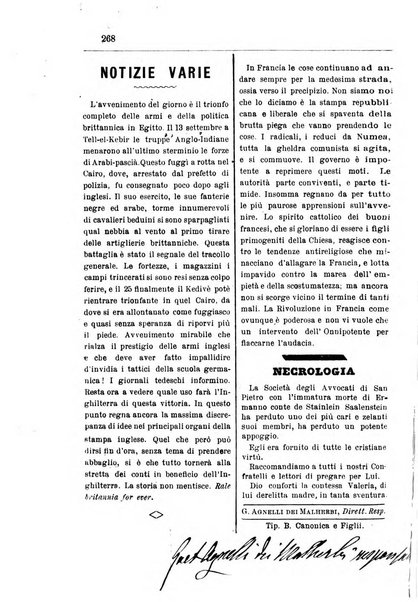 Annali degli avvocati di San Pietro periodico religioso, scientifico, legale