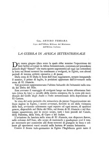 Gli annali dell'Africa italiana