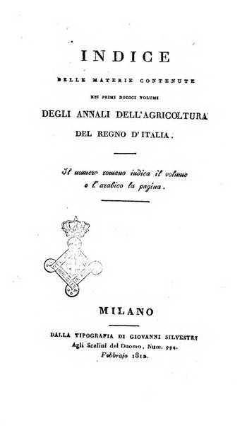 Annali dell'agricoltura del Regno d'Italia