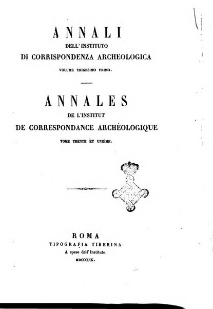 Annali dell'Instituto di corrispondenza archeologica