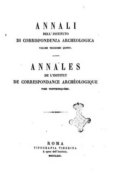 Annali dell'Instituto di corrispondenza archeologica