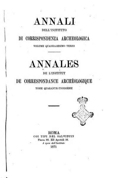 Annali dell'Instituto di corrispondenza archeologica