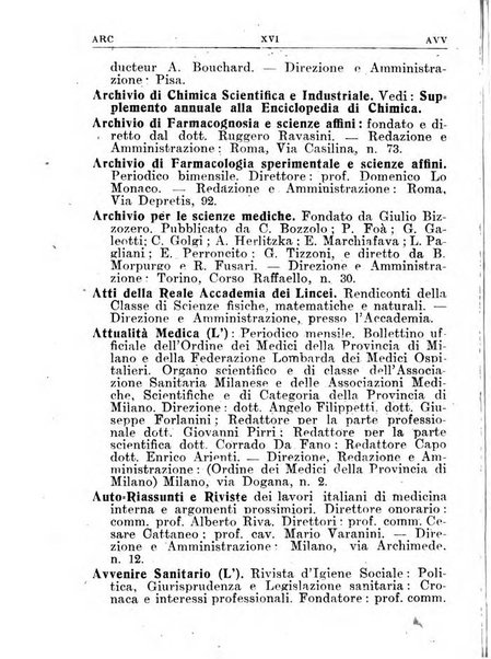 Annuario bibliografico italiano delle scienze mediche e affini