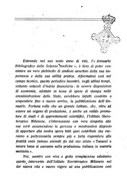 Annuario bibliografico italiano delle scienze mediche e affini