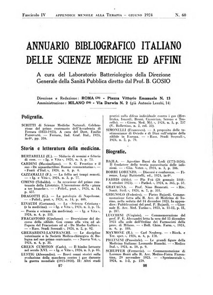 Annuario bibliografico italiano delle scienze mediche e affini