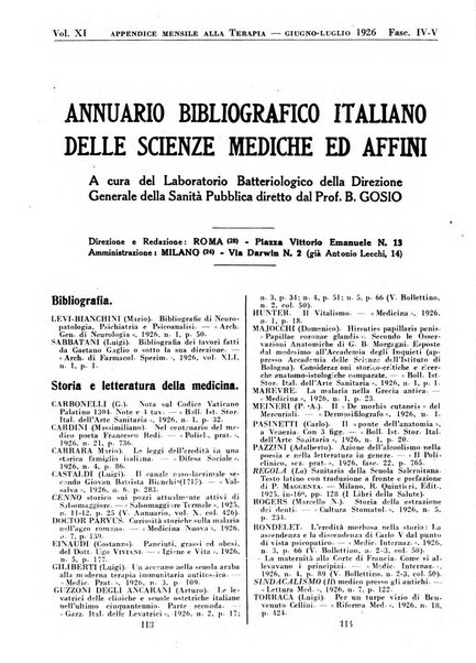 Annuario bibliografico italiano delle scienze mediche e affini