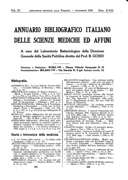 Annuario bibliografico italiano delle scienze mediche e affini