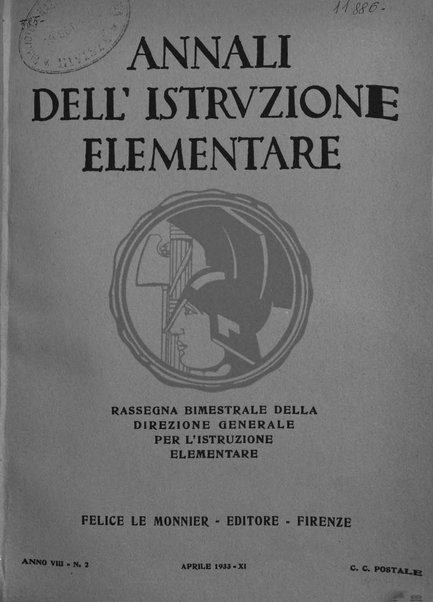 Annali dell'istruzione elementare rassegna bimestrale della Direzione generale per l'istruzione elementare