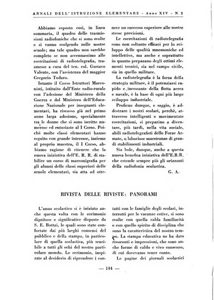 Annali dell'istruzione elementare rassegna bimestrale della Direzione generale per l'istruzione elementare