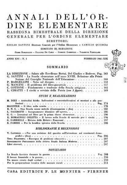 Annali dell'istruzione elementare rassegna bimestrale della Direzione generale per l'istruzione elementare