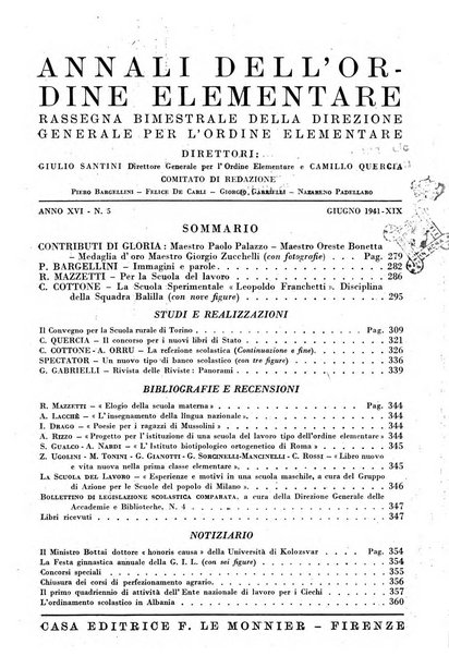 Annali dell'istruzione elementare rassegna bimestrale della Direzione generale per l'istruzione elementare