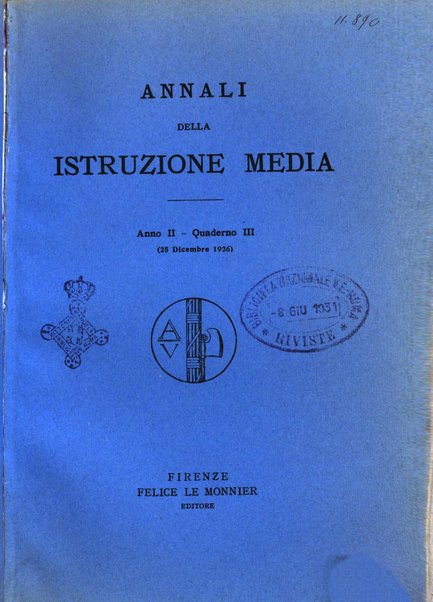 Annali della istruzione media