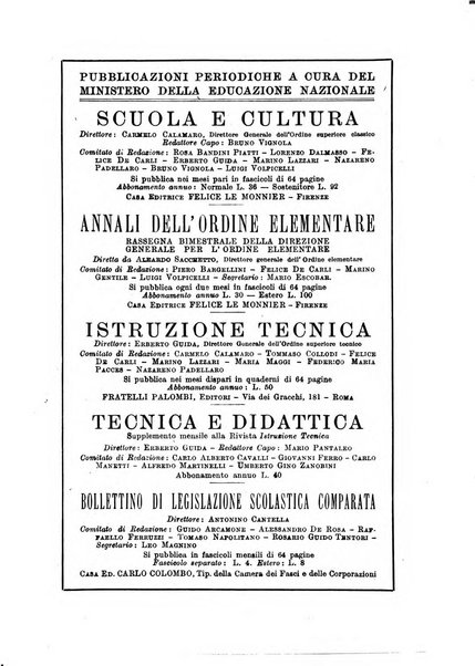 Annali dell'ordine elementare rassegna bimestrale della Direzione generale per l'ordine elementare