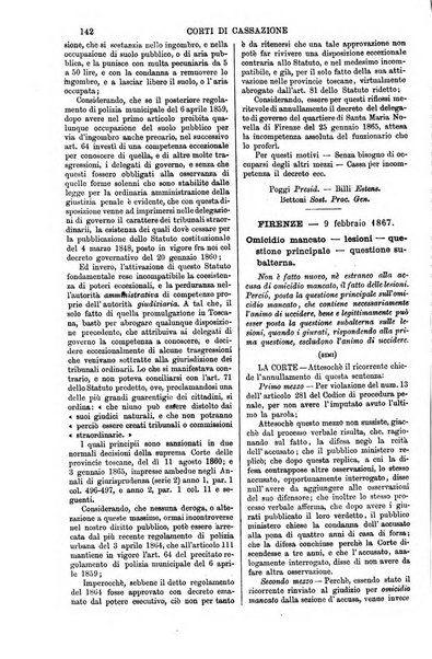 Annali della giurisprudenza italiana raccolta generale delle decisioni delle Corti di cassazione e d'appello in materia civile, criminale, commerciale, di diritto pubblico e amministrativo, e di procedura civile e penale