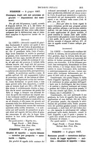 Annali della giurisprudenza italiana raccolta generale delle decisioni delle Corti di cassazione e d'appello in materia civile, criminale, commerciale, di diritto pubblico e amministrativo, e di procedura civile e penale