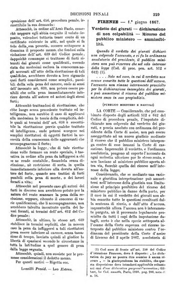 Annali della giurisprudenza italiana raccolta generale delle decisioni delle Corti di cassazione e d'appello in materia civile, criminale, commerciale, di diritto pubblico e amministrativo, e di procedura civile e penale