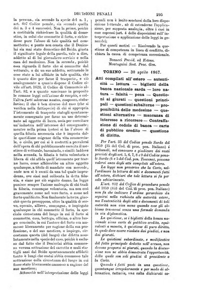 Annali della giurisprudenza italiana raccolta generale delle decisioni delle Corti di cassazione e d'appello in materia civile, criminale, commerciale, di diritto pubblico e amministrativo, e di procedura civile e penale