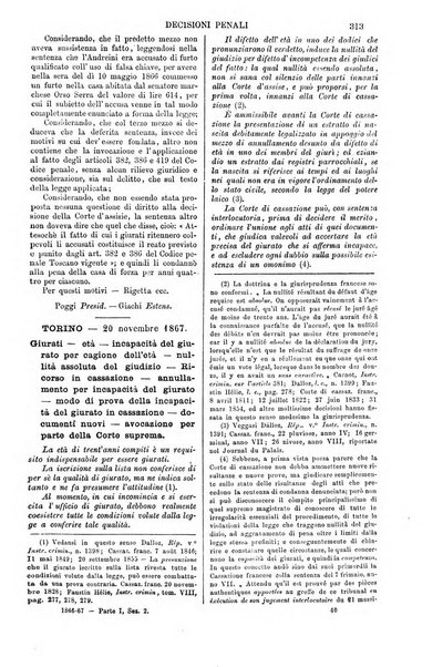 Annali della giurisprudenza italiana raccolta generale delle decisioni delle Corti di cassazione e d'appello in materia civile, criminale, commerciale, di diritto pubblico e amministrativo, e di procedura civile e penale