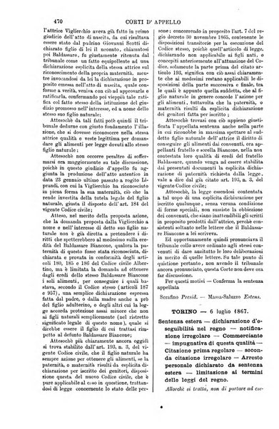 Annali della giurisprudenza italiana raccolta generale delle decisioni delle Corti di cassazione e d'appello in materia civile, criminale, commerciale, di diritto pubblico e amministrativo, e di procedura civile e penale