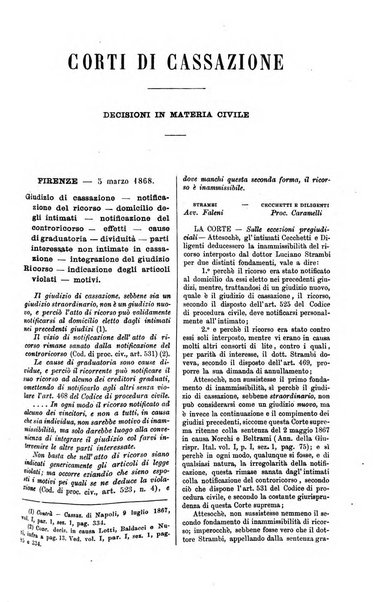 Annali della giurisprudenza italiana raccolta generale delle decisioni delle Corti di cassazione e d'appello in materia civile, criminale, commerciale, di diritto pubblico e amministrativo, e di procedura civile e penale