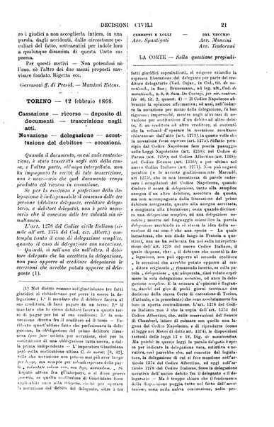 Annali della giurisprudenza italiana raccolta generale delle decisioni delle Corti di cassazione e d'appello in materia civile, criminale, commerciale, di diritto pubblico e amministrativo, e di procedura civile e penale