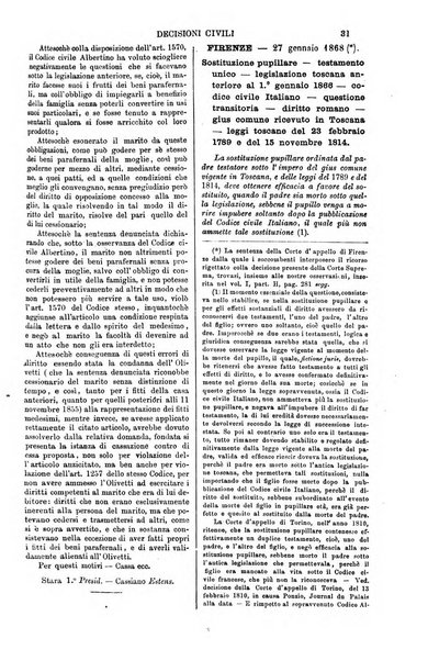 Annali della giurisprudenza italiana raccolta generale delle decisioni delle Corti di cassazione e d'appello in materia civile, criminale, commerciale, di diritto pubblico e amministrativo, e di procedura civile e penale