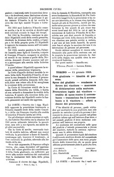 Annali della giurisprudenza italiana raccolta generale delle decisioni delle Corti di cassazione e d'appello in materia civile, criminale, commerciale, di diritto pubblico e amministrativo, e di procedura civile e penale