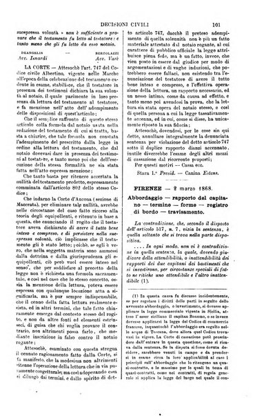 Annali della giurisprudenza italiana raccolta generale delle decisioni delle Corti di cassazione e d'appello in materia civile, criminale, commerciale, di diritto pubblico e amministrativo, e di procedura civile e penale