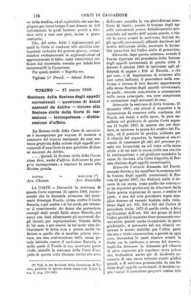 Annali della giurisprudenza italiana raccolta generale delle decisioni delle Corti di cassazione e d'appello in materia civile, criminale, commerciale, di diritto pubblico e amministrativo, e di procedura civile e penale